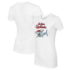 St. Louis Cardinals Tiny Turnip Women's Shark Logo T-Shirt - MLB T-shirts
