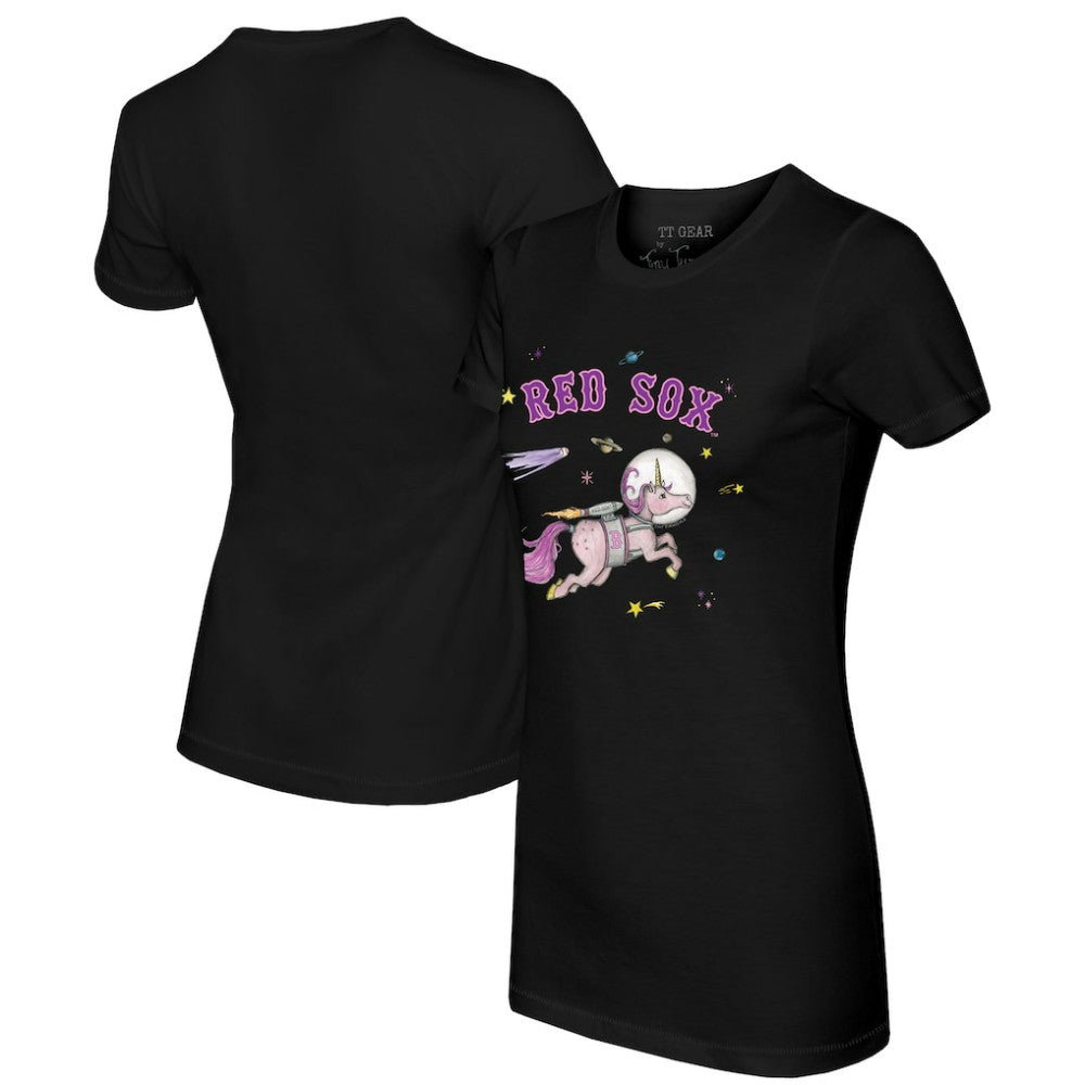 Boston Red Sox Tiny Turnip Women's Space Unicorn T-Shirt - MLB T-shirts
