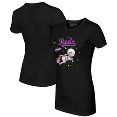 Cincinnati Reds Tiny Turnip Women's Space Unicorn T-Shirt - MLB T-shirts