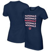 Washington Nationals Tiny Turnip Women's Stacked T-Shirt - MLB T-shirts