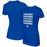 Los Angeles Dodgers Tiny Turnip Women's Stacked T-Shirt - MLB T-shirts