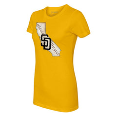 San Diego Padres Tiny Turnip Women's State Outline T-Shirt - MLB T-shirts