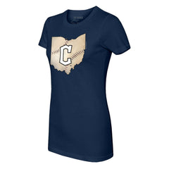 Cleveland Guardians Tiny Turnip Women's State Outline T-Shirt - MLB T-shirts