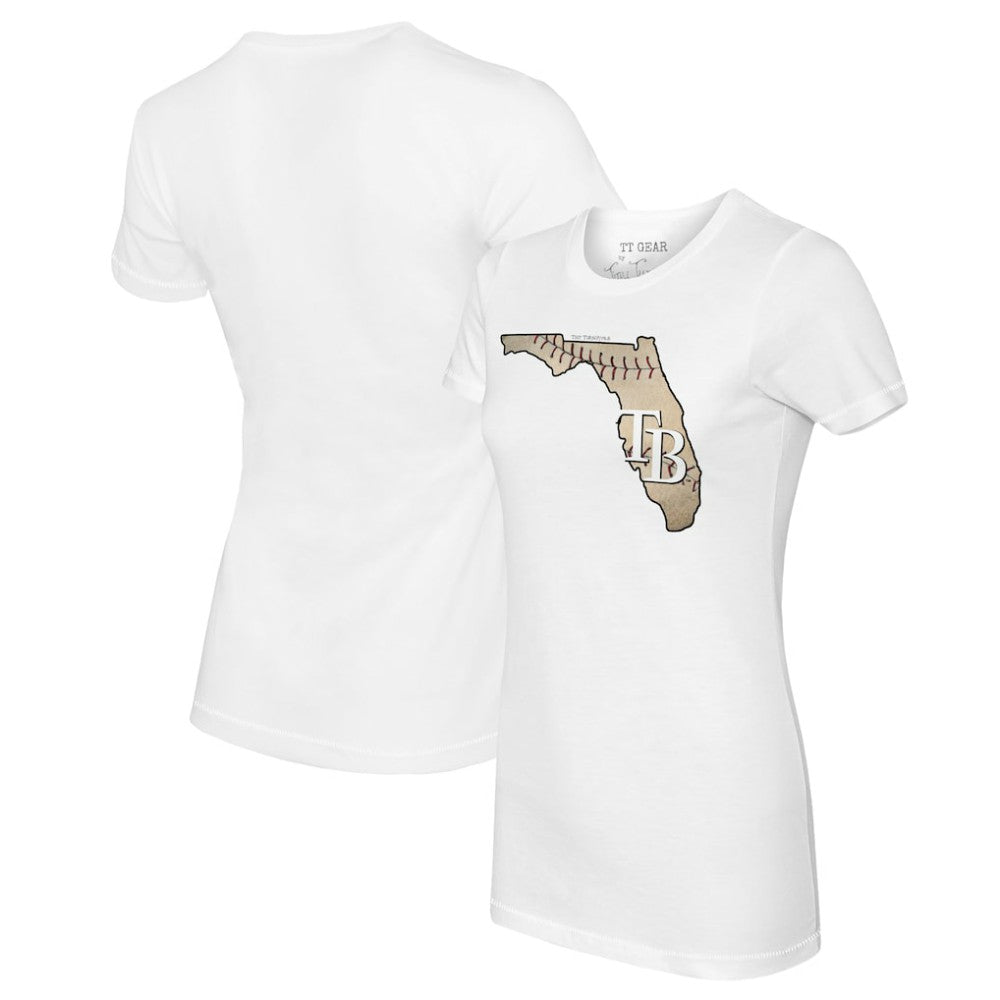 Tampa Bay Rays Tiny Turnip Women's State Outline T-Shirt - MLB T-shirts