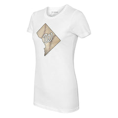 Washington Nationals Tiny Turnip Women's State Outline T-Shirt - MLB T-shirts
