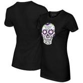 Colorado Rockies Tiny Turnip Women's Sugar Skull T-Shirt - MLB T-shirts