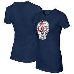 Washington Nationals Tiny Turnip Women's Sugar Skull T-Shirt - MLB T-shirts