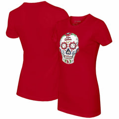 St. Louis Cardinals Tiny Turnip Women's Sugar Skull T-Shirt - MLB T-shirts