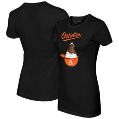 Baltimore Orioles Tiny Turnip Women's Sundae Helmet T-Shirt - MLB T-shirts