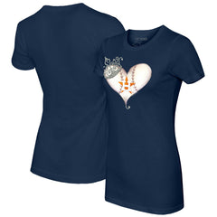 Houston Astros Tiny Turnip Women's Tiara Heart T-Shirt - MLB T-shirts