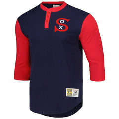 Chicago White Sox Mitchell & Ness Cooperstown Collection Legendary Slub Henley 3/4-Sleeve T-Shirt - MLB T-shirts