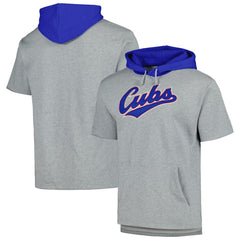 Chicago Cubs Mitchell & Ness Postgame Short Sleeve Pullover Hoodie - MLB Hoodies