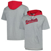 St. Louis Cardinals Mitchell & Ness Postgame Short Sleeve Pullover Hoodie - MLB Hoodies
