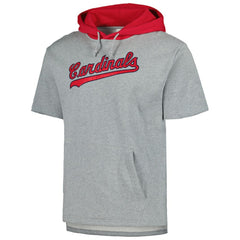 St. Louis Cardinals Mitchell & Ness Postgame Short Sleeve Pullover Hoodie - MLB Hoodies
