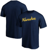 Milwaukee Brewers Official Team Wordmark T-Shirt - MLB T-shirts