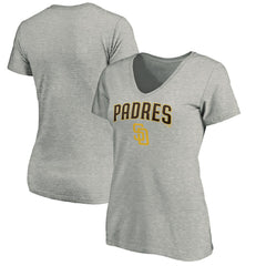 San Diego Padres Women's Core Team Lock Up Wordmark V-Neck T-Shirt - MLB T-shirts