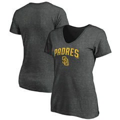 San Diego Padres Women's Core Team Lock Up Wordmark V-Neck T-Shirt - MLB T-shirts
