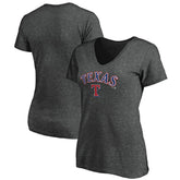 Texas Rangers Women's Core Team Lock Up Wordmark V-Neck T-Shirt - MLB T-shirts