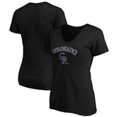 Colorado Rockies Women's Core Team Lock Up V-Neck T-Shirt - MLB T-shirts