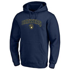 Milwaukee Brewers Team Lock Up Wordmark Pullover Hoodie - MLB Hoodies