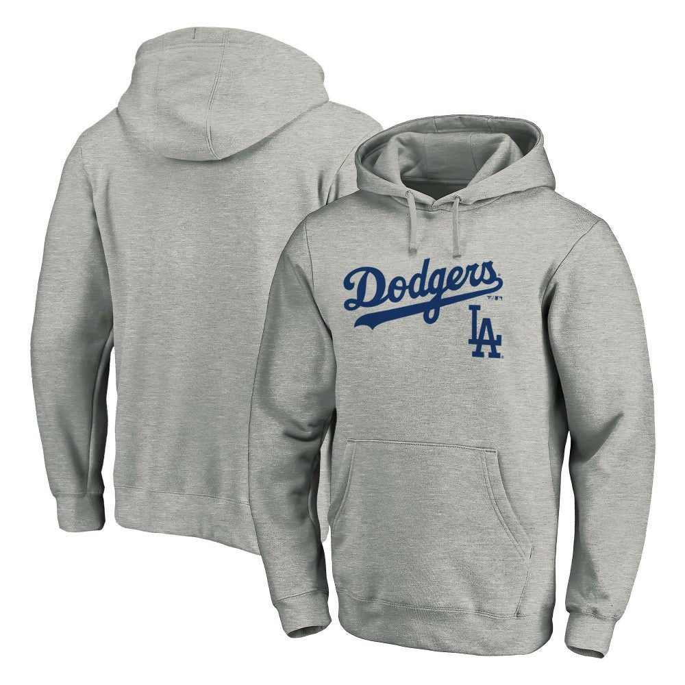 Los Angeles Dodgers Team Lock Up Wordmark Pullover Hoodie - MLB Hoodies