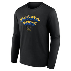 Black Golden State Warriors Japanese Heritage Long Sleeve T-Shirt sale | NBA