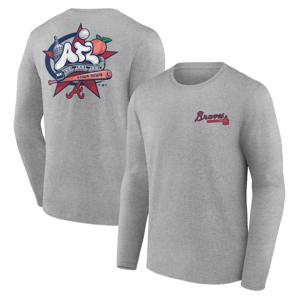 Atlanta Braves Nice Kicks Long Sleeve T-Shirt - MLB T-shirts