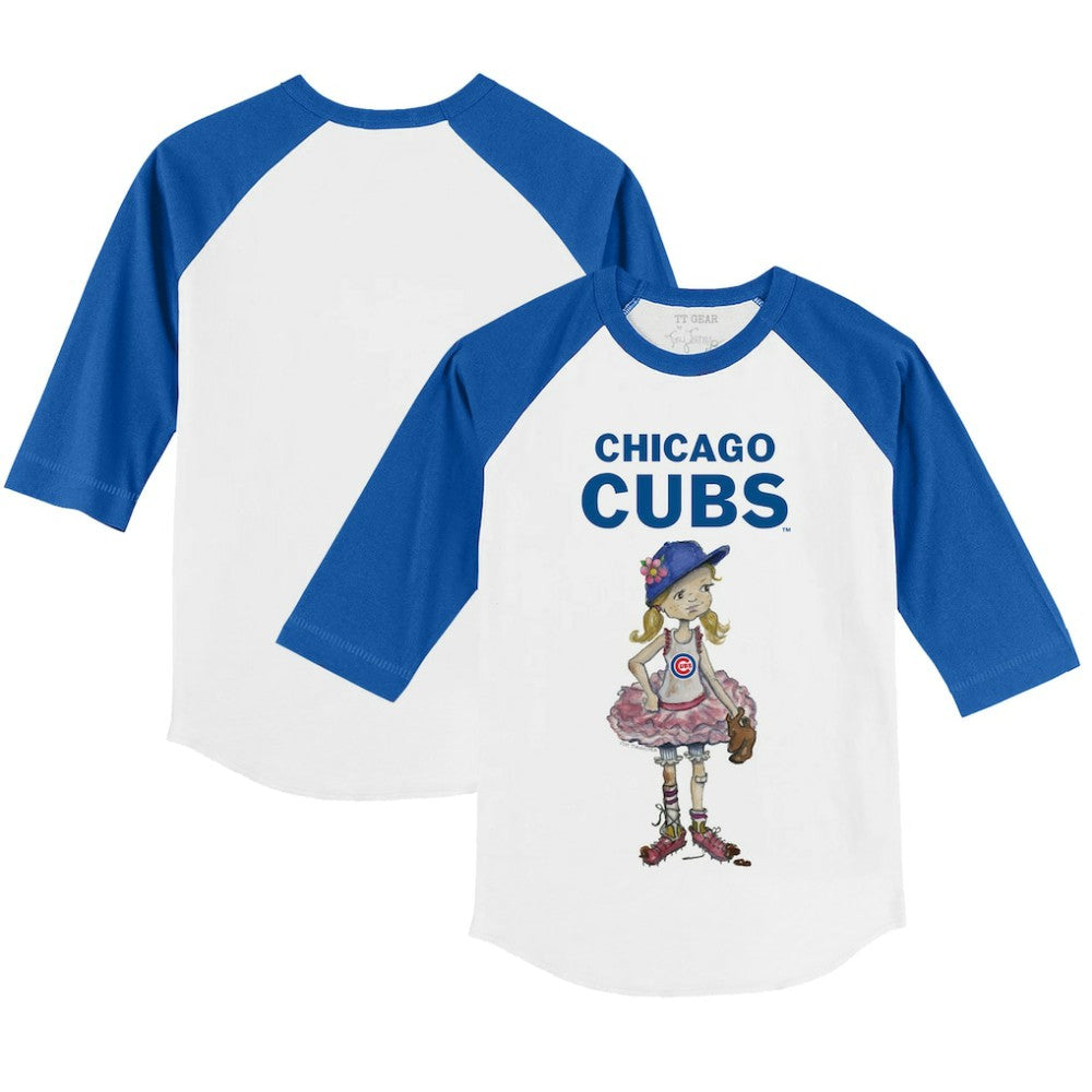 Chicago Cubs Tiny Turnip Youth Babes 3/4-Sleeve Raglan T-Shirt - MLB T-shirts