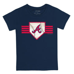 Atlanta Braves Tiny Turnip Youth Base Stripe T-Shirt - MLB T-shirts