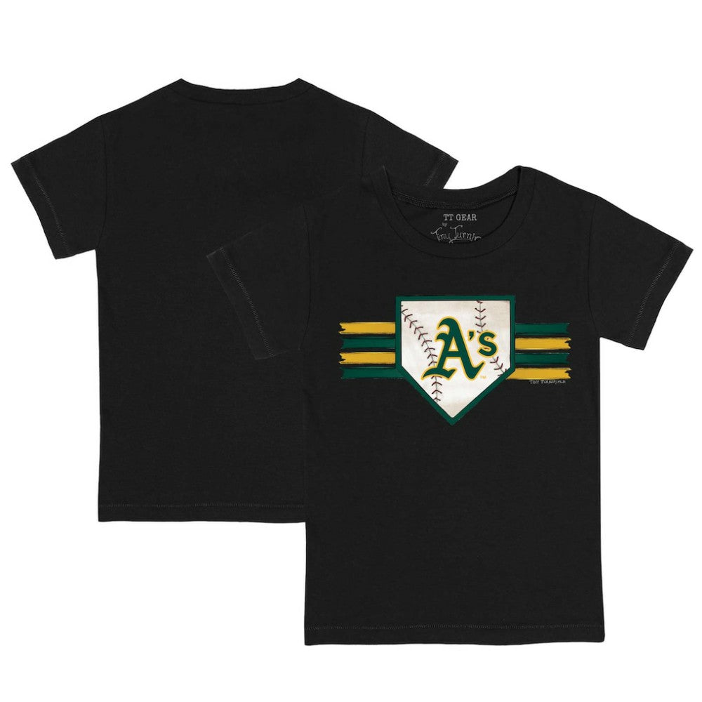 Athletics Tiny Turnip Youth Base Stripe T-Shirt - MLB T-shirts