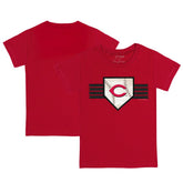 Cincinnati Reds Tiny Turnip Youth Base Stripe T-Shirt - MLB T-shirts
