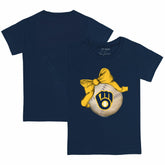Milwaukee Brewers Tiny Turnip Youth Baseball Bow T-Shirt - MLB T-shirts