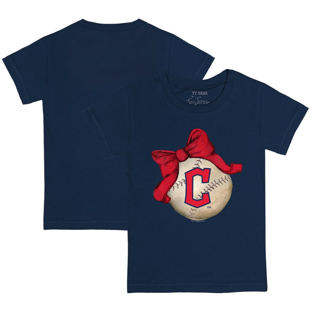 Cleveland Guardians Tiny Turnip Youth Baseball Bow T-Shirt - MLB T-shirts