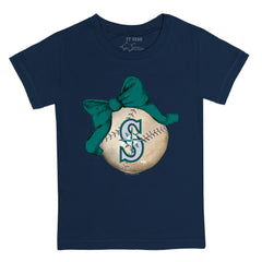 Seattle Mariners Tiny Turnip Youth Baseball Bow T-Shirt - MLB T-shirts