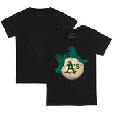 Athletics Tiny Turnip Youth Baseball Bow T-Shirt - MLB T-shirts