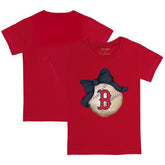 Boston Red Sox Tiny Turnip Youth Baseball Bow T-Shirt - MLB T-shirts