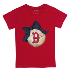Boston Red Sox Tiny Turnip Youth Baseball Bow T-Shirt - MLB T-shirts