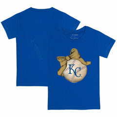 Kansas City Royals Tiny Turnip Youth Baseball Bow T-Shirt - MLB T-shirts