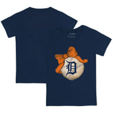 Detroit Tigers Tiny Turnip Youth Baseball Bow T-Shirt - MLB T-shirts