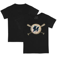 Miami Marlins Tiny Turnip Youth Baseball Cross Bats T-Shirt - MLB T-shirts