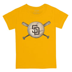San Diego Padres Tiny Turnip Youth Baseball Cross Bats T-Shirt - MLB T-shirts