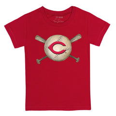 Cincinnati Reds Tiny Turnip Youth Baseball Cross Bats T-Shirt - MLB T-shirts