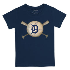 Detroit Tigers Tiny Turnip Youth Baseball Cross Bats T-Shirt - MLB T-shirts