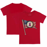 Los Angeles Angels Tiny Turnip Youth Baseball Flag T-Shirt - MLB T-shirts