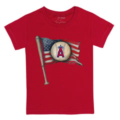 Los Angeles Angels Tiny Turnip Youth Baseball Flag T-Shirt - MLB T-shirts