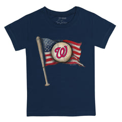 Washington Nationals Tiny Turnip Youth Baseball Flag T-Shirt - MLB T-shirts