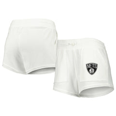 White Brooklyn Nets Concepts Sport Women's Sunray Shorts | NBA