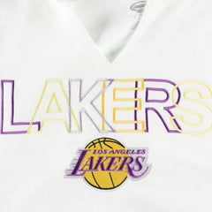 White Los Angeles Lakers Concepts Sport Women's Sunray Notch Neck Long Sleeve Top | NBA
