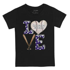 Colorado Rockies Tiny Turnip Youth Baseball Love T-Shirt - MLB T-shirts