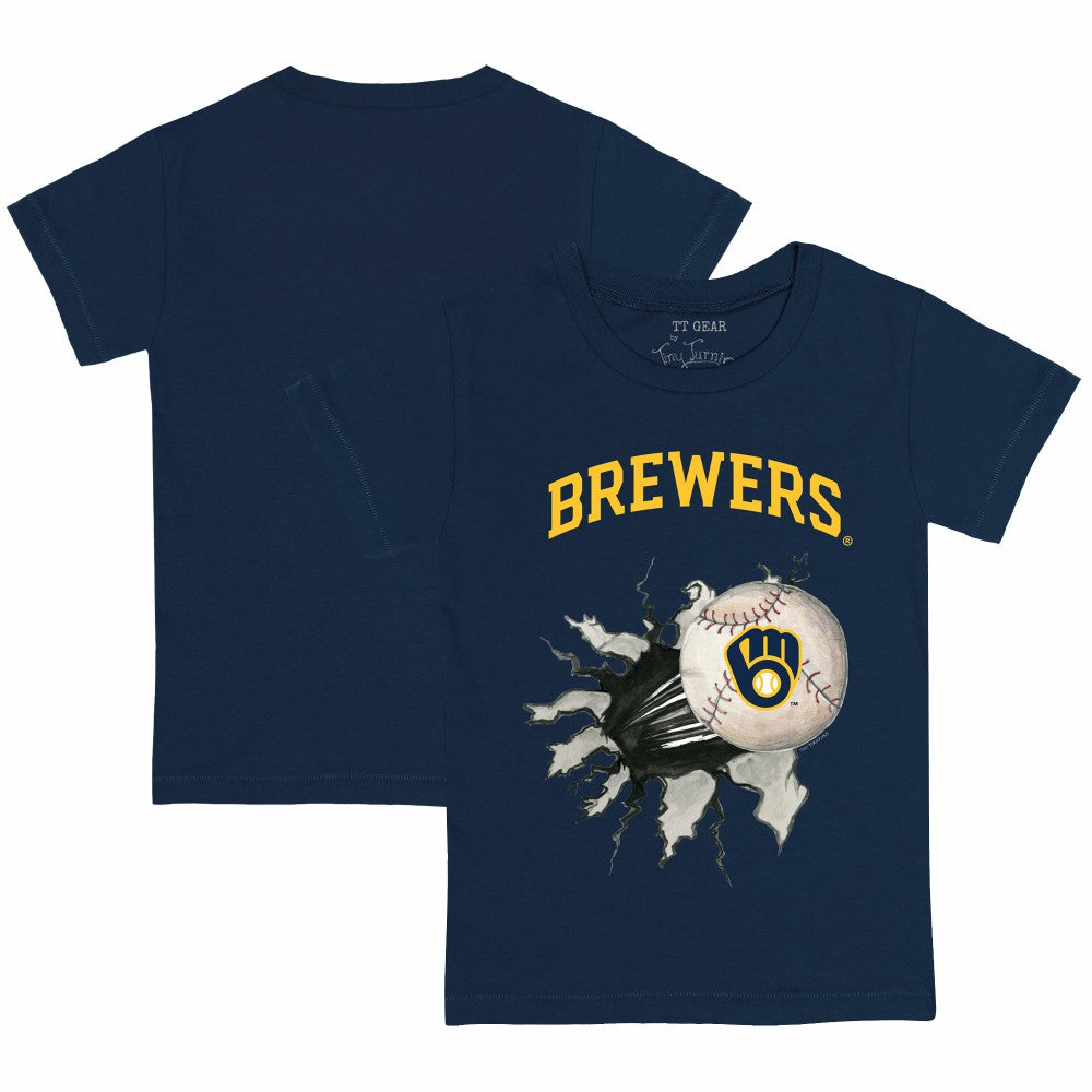 Milwaukee Brewers Tiny Turnip Youth Baseball Tear T-Shirt - MLB T-shirts